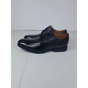 Clarks Whiddon Pace Oxford, Black Leather, Men Sz 10 W  Wide